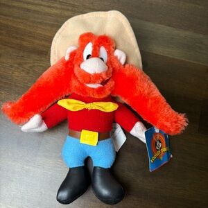 VTG 1997 Looney Tunes Yosemite Sam 9in Stuffed Plush Play By Play Ace Toy NWT